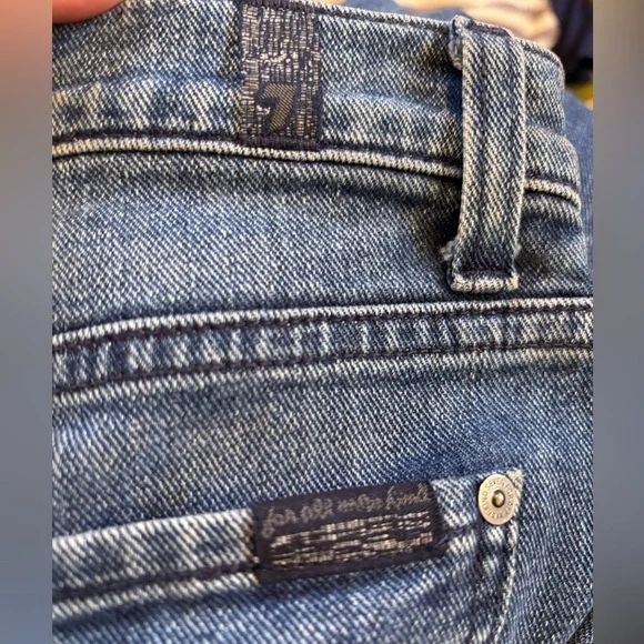 7 FOR ALL MANKIND | Mega Flare Jeans Cashmere Size 26 Retro Y2K Kendrick Lamar - Picture 9 of 9